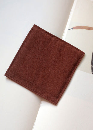 Fabric Coaster — Coffee cotton (9×9 cm)