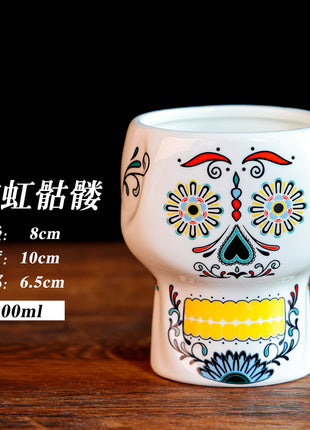 Tiki Mug — Neon Skull 300ml Yellow