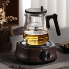 Side-pressure handle - transparent color + wood grain electric pottery stove