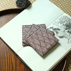 Fabric Coaster — Purple wave patterns (9×9 cm)