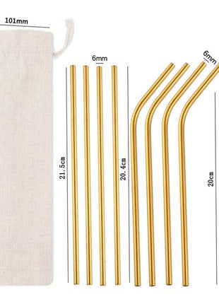 Colored Metal Straws
