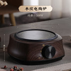 Wood grain electric pottery stove