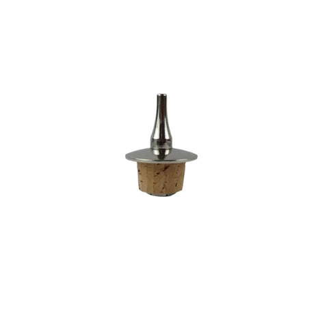 Cork bottle stopper with metal top on a gray background | Cocktail Ceremony