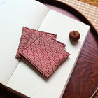 Fabric Coaster — Red sea ripples (9×9 cm)