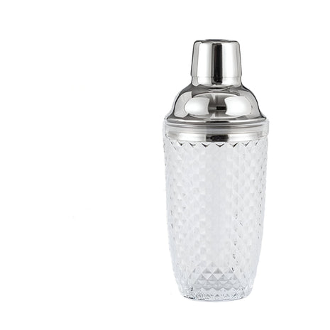 Ribbed glass cobbler shaker, 400ml — detail view | Cocktail Ceremony