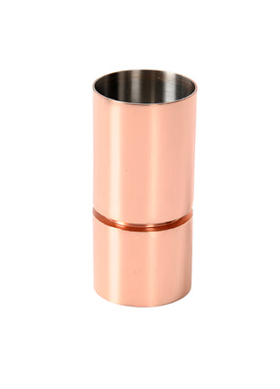 Copper cylindrical container on a white background