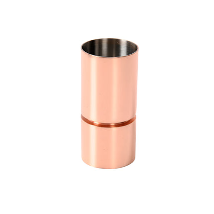 Copper cylindrical container on a white background