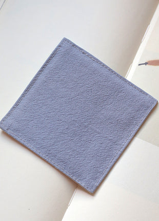 Fabric Coaster — Gray cotton (9×9 cm)