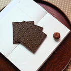 Fabric Coaster — Coffee vintage print (9×9 cm)