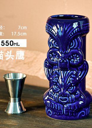 Tiki Mug — Owl 550ml Blue