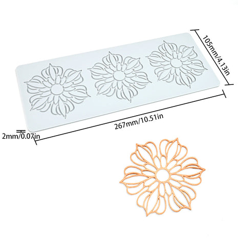 Silicone mold (Round leaves), view 2 — silicone bar mold for cocktail bars | Cocktail Ceremony