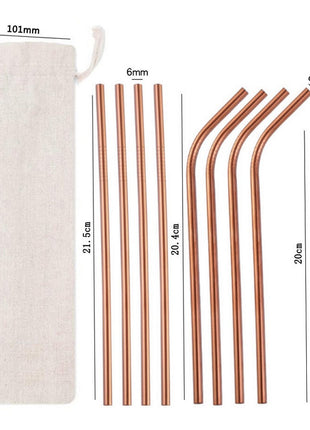 Colored Metal Straws