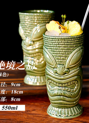 Tiki Mug — Desperate Island 600ml green