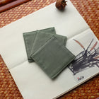 Fabric Coaster — Green slub pattern (9×9 cm)