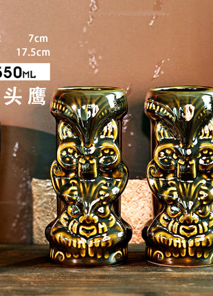 Tiki Mug — Owl 550ml Antique Bronze Color