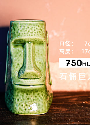 Tiki Mug — Stone Giant 750ml green