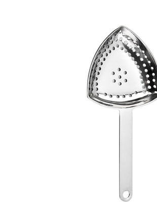 Two silver kitchen utensils with unique shapes on a white background