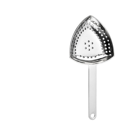 Two silver kitchen utensils with unique shapes on a white background