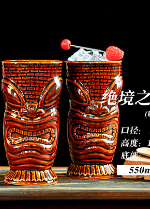 Tiki Mug — Desperate Island 600ml Coffee Color