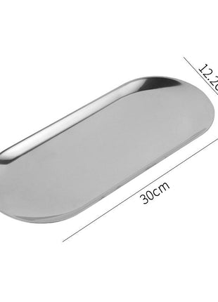 Metallic object with dimensions and weight on a white background