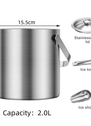 2L ice bucket with clips