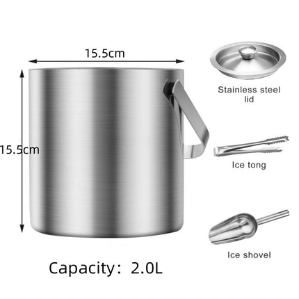 2L ice bucket with clips