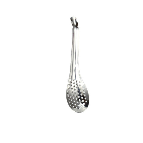 Stainless steel ladle with measurement details on a white background | Cocktail Ceremony
