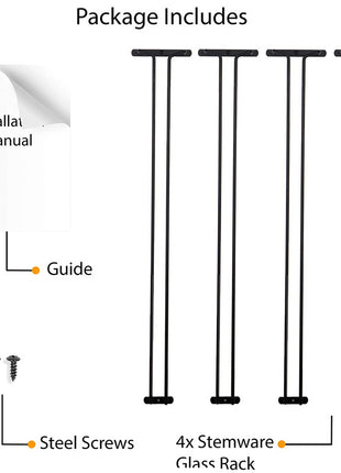 glass holder rail