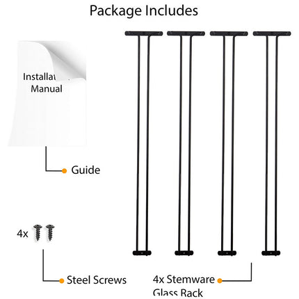 glass holder rail