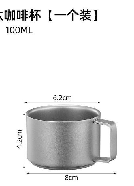 Double-layer titanium cup