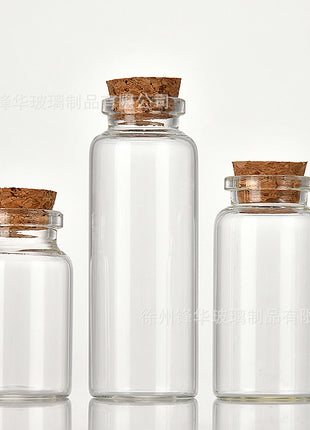 15 ml cork glass tube (set of 10 Pcs)