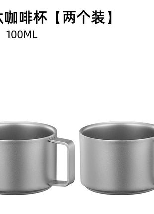 Double-layer titanium cup