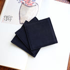 Fabric Coaster — Black (9×9 cm)