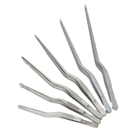 Curved bayonet bar tweezers — gold finish | Cocktail Ceremony