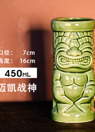 Tiki Mug — McKay War God 450ml Green