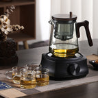 Side-pressure handle-smoky gray + black electric ceramic stove