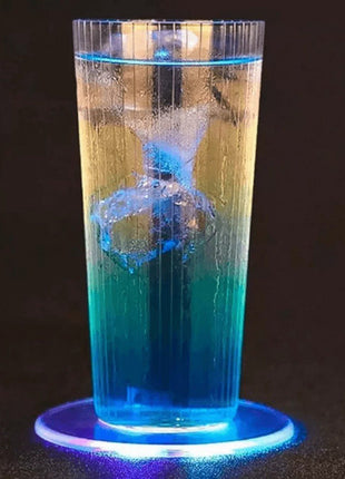 Acrylic crystal LED coasters 100mm - Cocktailceremony