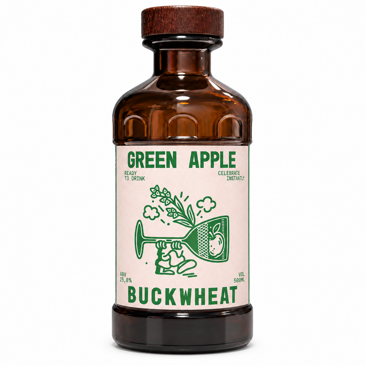 Green Apple & Buckwheat Infusion, 500 ml bottle