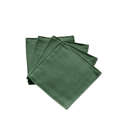 Fabric Coaster — ArmyGreen (9×9 cm) - Cocktail Ceremony