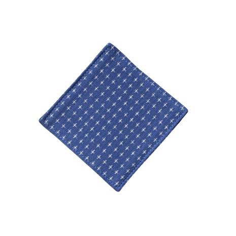 Fabric Coaster — Blue honey jacquard (9×9 cm) - Cocktail Ceremony
