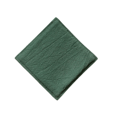 Fabric Coaster — Green cotton (9×9 cm) - Cocktail Ceremony