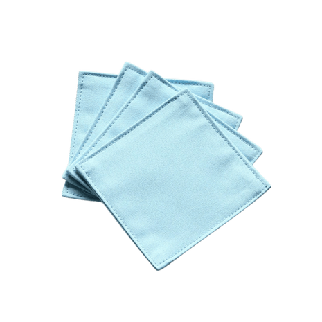 Fabric Coaster — Light blue (9×9 cm) - Cocktail Ceremony