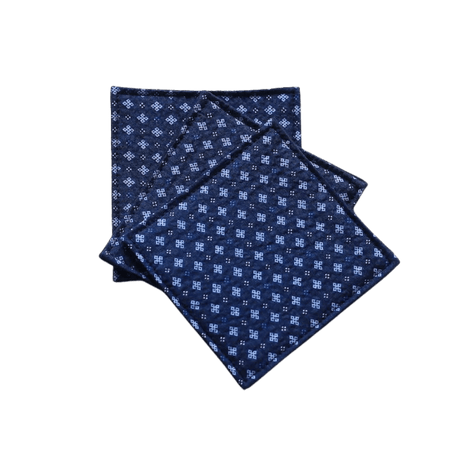 Fabric Coaster — Navy blue rice flower print (9×9 cm) - Cocktail Ceremony