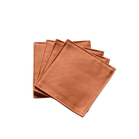 Fabric Coaster — Orange (9×9 cm) - Cocktail Ceremony