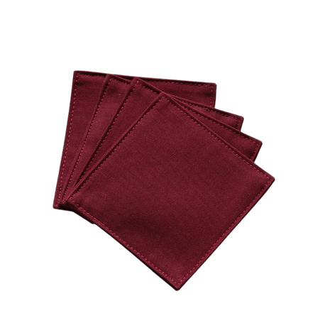 Fabric Coaster — Red wine (9×9 cm) - Cocktail Ceremony