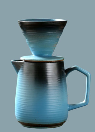 Handcrafted Ceramic V60 Coffee Dripper Set - Retro Style - Cocktailceremony