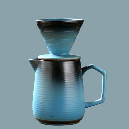 Handcrafted Ceramic V60 Coffee Dripper Set - Retro Style - Cocktailceremony