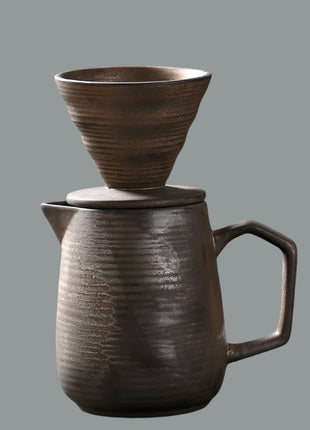 Handcrafted Ceramic V60 Coffee Dripper Set - Retro Style - Cocktailceremony