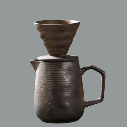 Handcrafted Ceramic V60 Coffee Dripper Set - Retro Style - Cocktailceremony