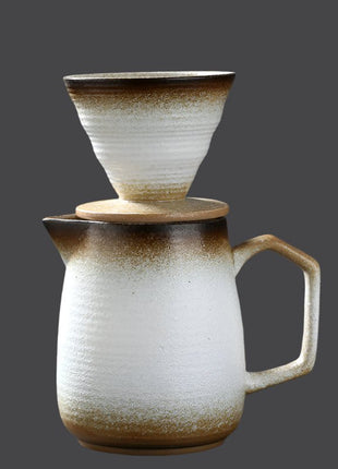 Handcrafted Ceramic V60 Coffee Dripper Set - Retro Style - Cocktailceremony